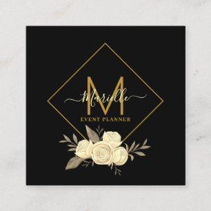 Carte de visite Gold Black Event Planner