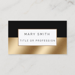 Carte De Visite Gold Black Luxury