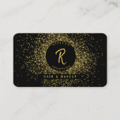 Carte De Visite Gold & Black Parties scintillant Médias sociaux (Devant)
