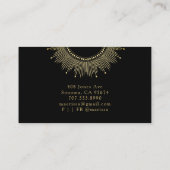 Carte De Visite Gold Black Sun Moon Celestial (Dos)