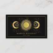 Carte De Visite Gold Black Sun Moon Celestial (Devant)