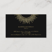 Carte De Visite Gold Black Sun Moon Celestial (Dos)
