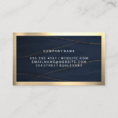 Carte De Visite Gold Blue | Elegant Lux (Dos)