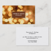 Carte De Visite Gold Bokeh (Devant / Derrière)