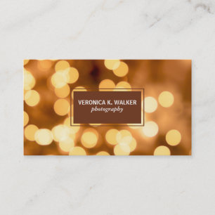 Carte De Visite Gold Bokeh
