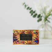 Carte De Visite Gold Bouquet Sunflowers (Debout devant)