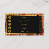 Carte De Visite Gold Bouquet Sunflowers (Dos)