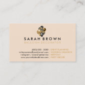 Carte De Visite Gold & Bronze Glitter Party Balloon Decorations (Dos)
