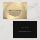 Carte De Visite Gold brossé / Parties scintillant Lux (Devant / Derrière)