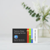 Carte De Visite Gold Brush Painting Paint Stripes (Debout devant)