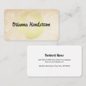 Carte De Visite Gold Brushed Circle | Textured Background (Devant / Derrière)