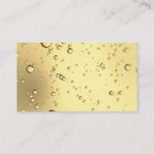 Carte De Visite Gold Bubbles Services de nettoyage professionnel (Dos)