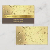 Carte De Visite Gold Bubbles Services de nettoyage professionnel (Devant / Derrière)