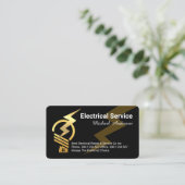 Carte De Visite Gold Bulb Home Lightning Powered (Debout devant)