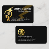 Carte De Visite Gold Bulb Home Lightning Powered (Devant / Derrière)