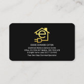 Carte De Visite Gold Bulb Home Powered By Lightning (Dos)