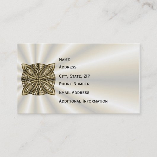 Carte De Visite Gold Celte Knot Conception originale (Devant)