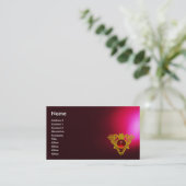 Carte De Visite GOLD CELTIC HEART JEWEL Red Ruby Gemstone, Bourgog (Debout devant)