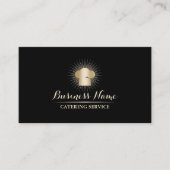 Carte De Visite Gold Chef Casquette Service de restauration person (Devant)