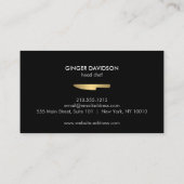 Carte De Visite Gold Chef's Knife Logo pour la restauration, Resta (Dos)