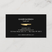 Carte De Visite Gold Chef's Knife Logo pour la restauration, Resta (Dos)