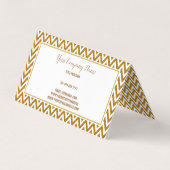 Carte De Visite Gold Chevron (Dos)