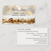 Carte De Visite Gold Coins Finance Investissement et Comptabilité (Devant / Derrière)