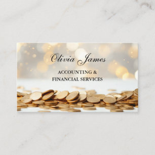 Carte De Visite Gold Coins Finance Investissement et Comptabilité