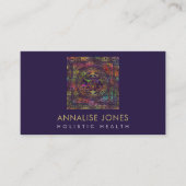 Carte De Visite Gold & Color Sri Yantra / Sri Chakra (Devant)