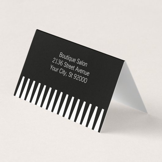 Carte De Visite Gold Comb | Hair Stylist | QR Code (Dos)