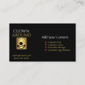 Carte De Visite Gold Comedy Logos Modèle Abstrait (Devant)