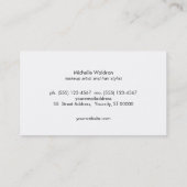 Carte De Visite Gold Confetti Artiste de maquillage noir (Dos)