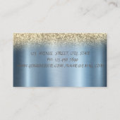 Carte De Visite Gold Confetti Parties scintillant de nettoyage dom (Dos)