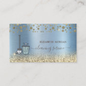 Carte De Visite Gold Confetti Parties scintillant de nettoyage dom (Devant)