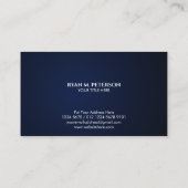 Carte De Visite Gold Crest Eagle Emblem USA Flag | Dark Blue (Dos)