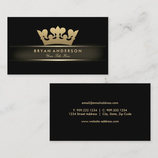Carte de visite Gold Crown (Devant / Derrière)
