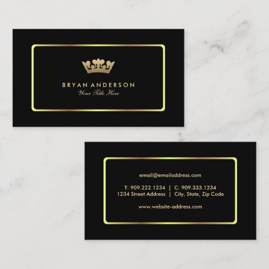 Carte de visite Gold Crown (Devant / Derrière)