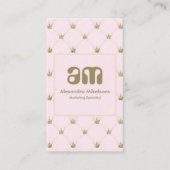 Carte De Visite Gold Crown Minimal Elegant (Devant)