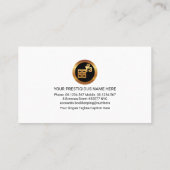Carte De Visite Gold Dancing Numbers Wave Booking (Dos)