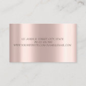 Carte De Visite Gold Diamants Rose Gold Agent immobilier (Dos)