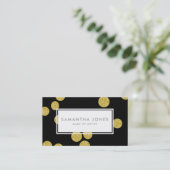 Carte De Visite Gold Dots Classic Modern Make Artist (Debout devant)