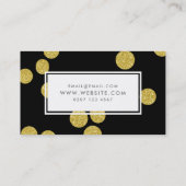 Carte De Visite Gold Dots Classic Modern Make Artist (Dos)
