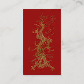 Carte De Visite GOLD DRAGON Design asiatique (Dos)
