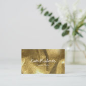 Carte de visite Gold écrasé | minimaliste (Debout devant)