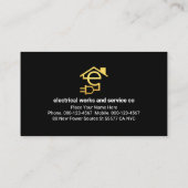 Carte De Visite Gold Electric Wire Circuit Powers Up (Dos)