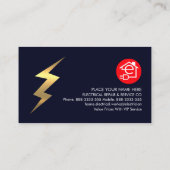 Carte De Visite Gold Electrical Circuit Home Câblage (Dos)
