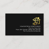 Carte De Visite Gold Electrical Power Plug Supply (Dos)