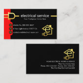 Carte De Visite Gold Electrical Power Plug Supply (Devant / Derrière)
