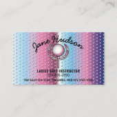 Carte De Visite Gold Elegant Dames Golf Design (Dos)