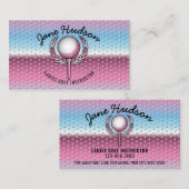 Carte De Visite Gold Elegant Dames Golf Design (Devant / Derrière)